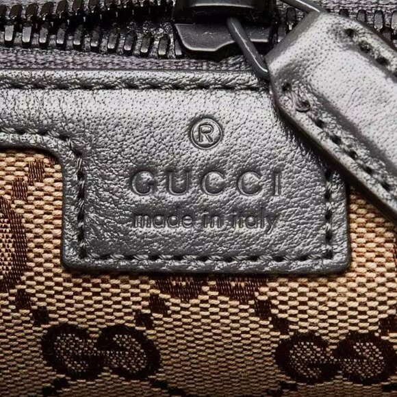 Gucci Grey Leather Tonal Double G Backpack Bag - Picture 10 of 12